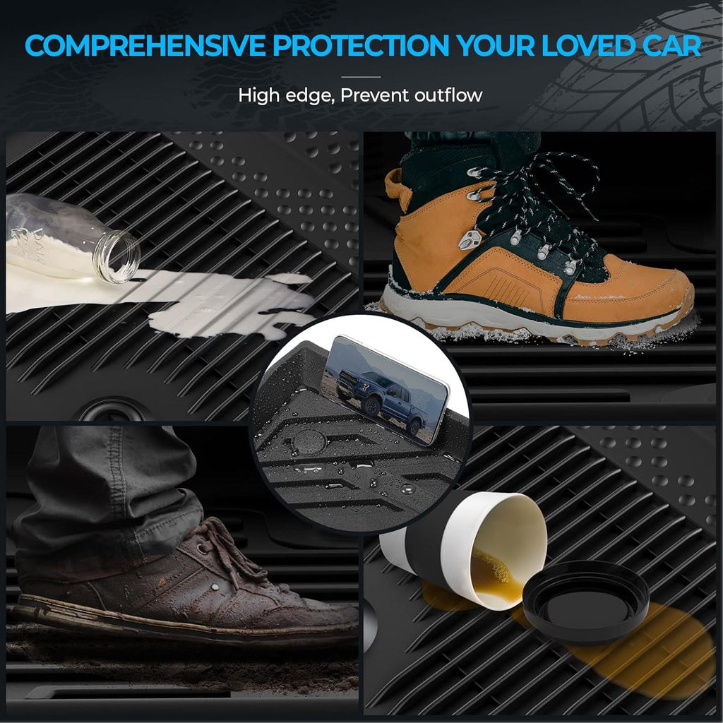 Black TPE Rubber Heavy Duty Floor Mats B1725