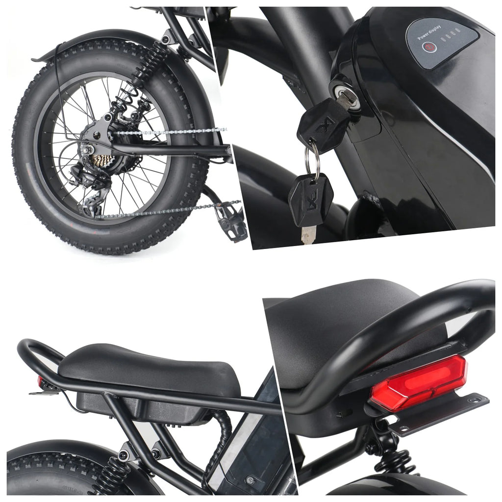 20" x 4.0 Electric Bike with 750W Motor, 48V 15.6Ah Battery K9780