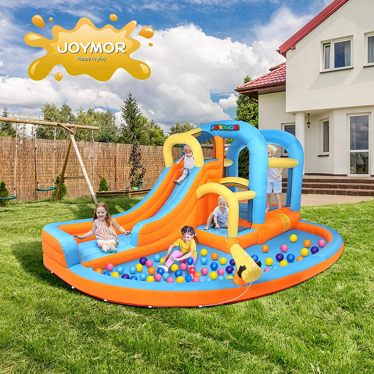 5-in-1 Inflatable Water Slide Park V693468
