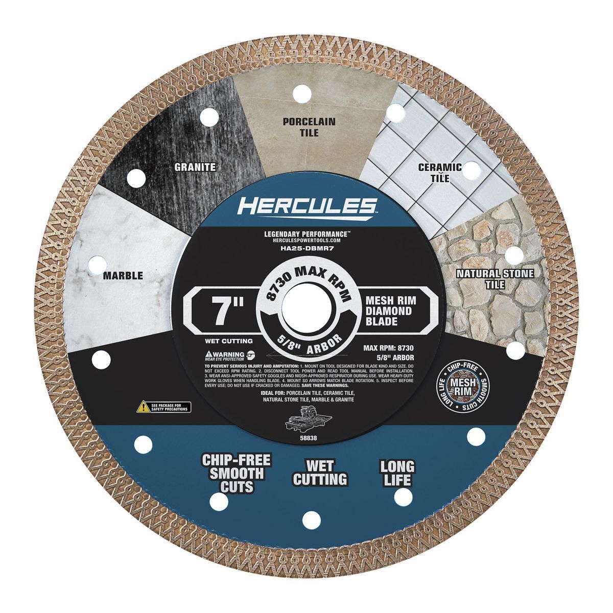 7 in. Mesh-Rim Diamond Blade V84103