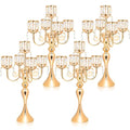 Black 5 Arm Crystal Candle Holder Y8448