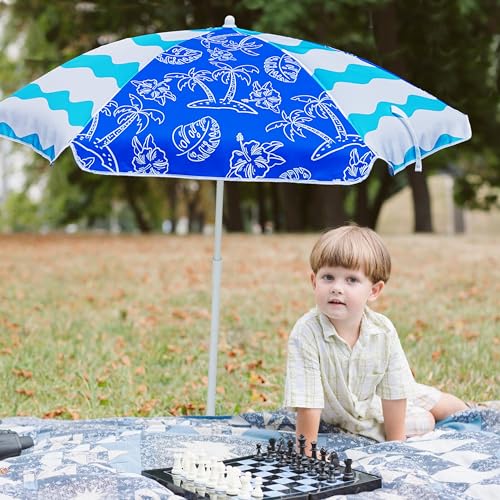 5ft Beach Umbrella for Sand and Water Table M6641