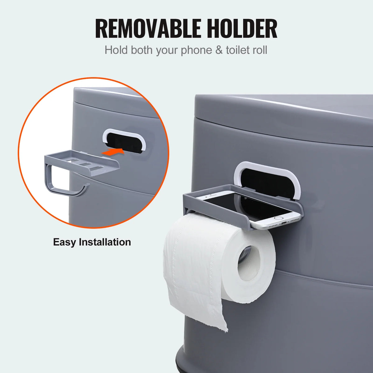 Portable Camping Toilet with Lid Y66184