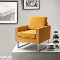 Velvet Club Chair with Metal Legs I644643