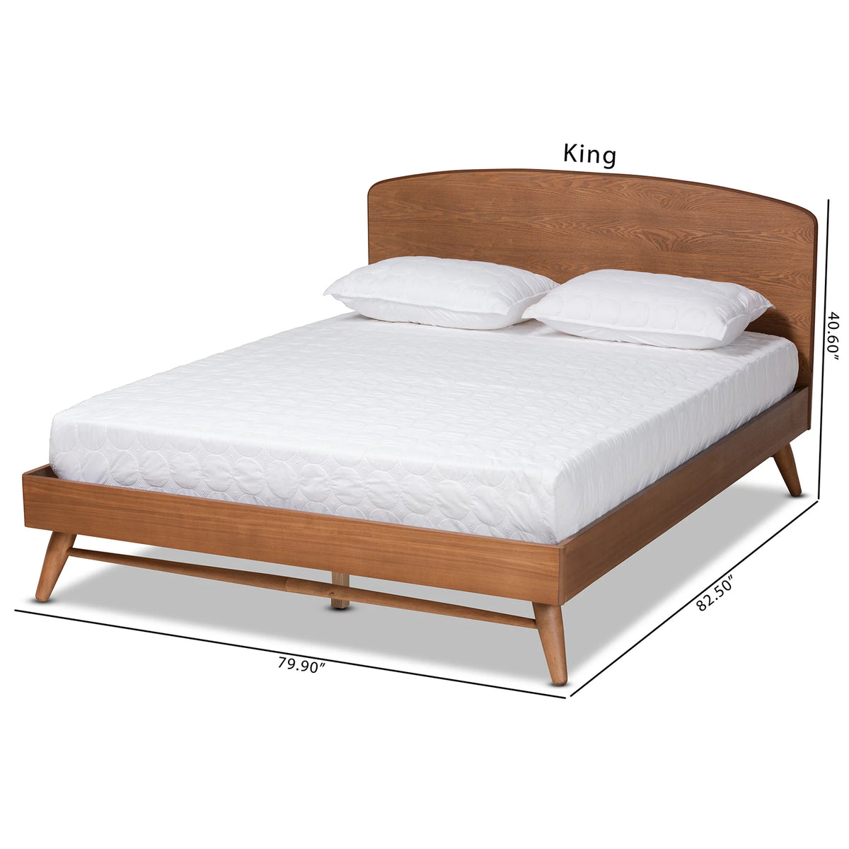 Walnut Brown Full Platform Bed L71458