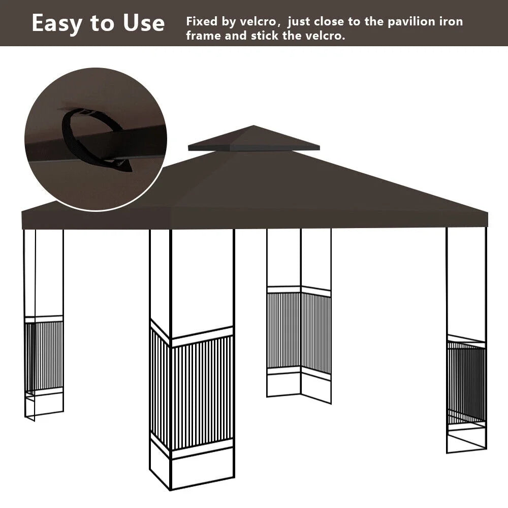 10 x 10 ft Gazebo Replacement Canopy W8059