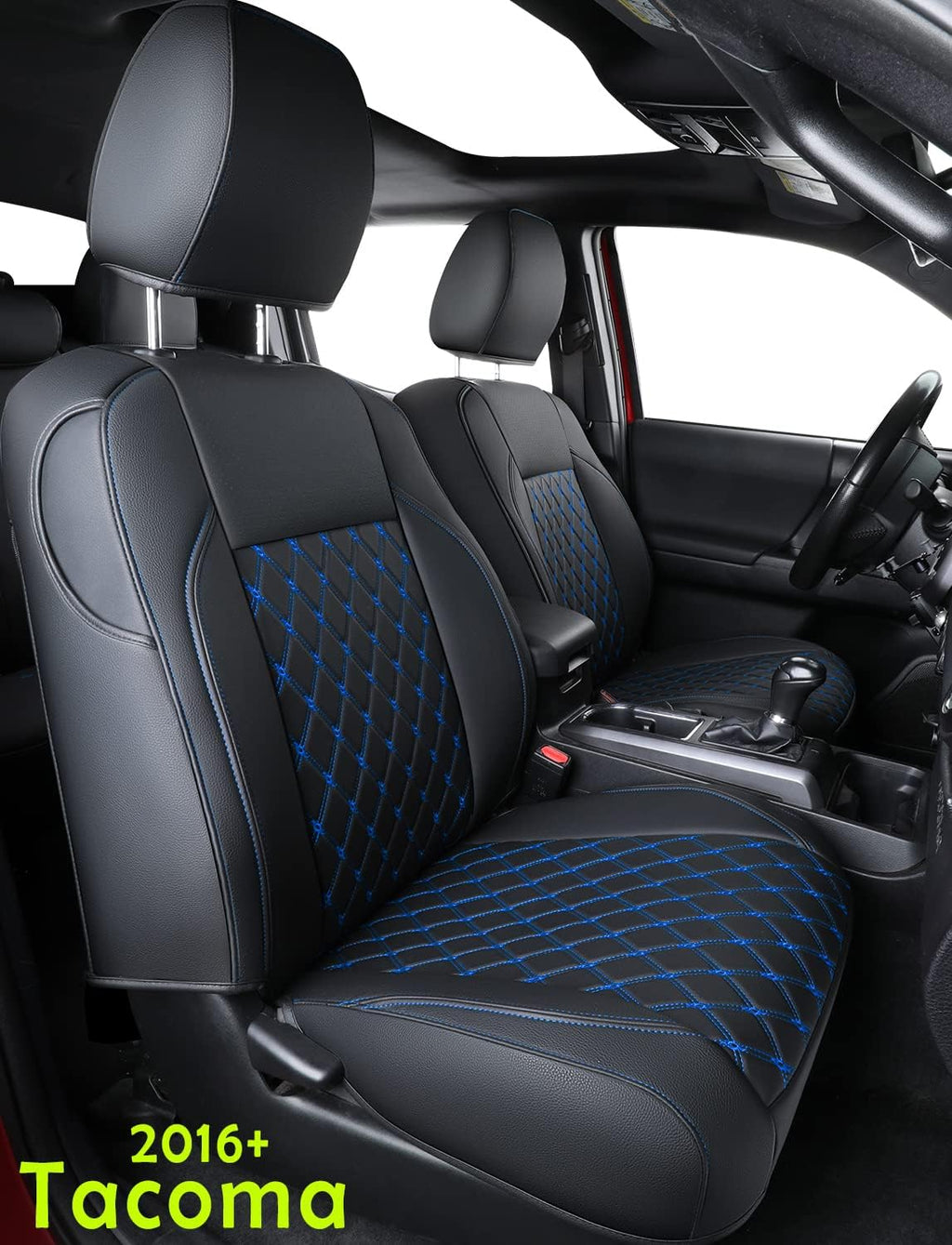 Blue Faux Leather Full-Set Seat Covers X8293