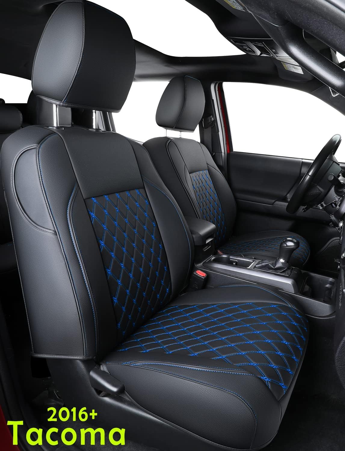 Blue Faux Leather Full-Set Seat Covers X8293