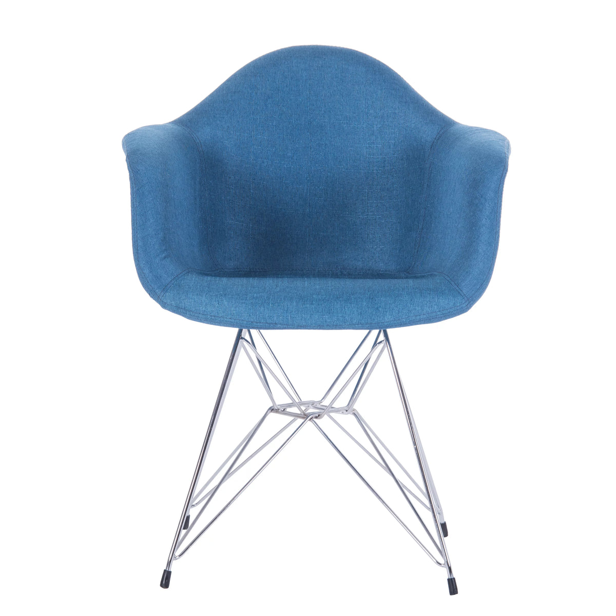 Blue Fabric Upholstered Dining Chairs Set of 2 with Arms T850363