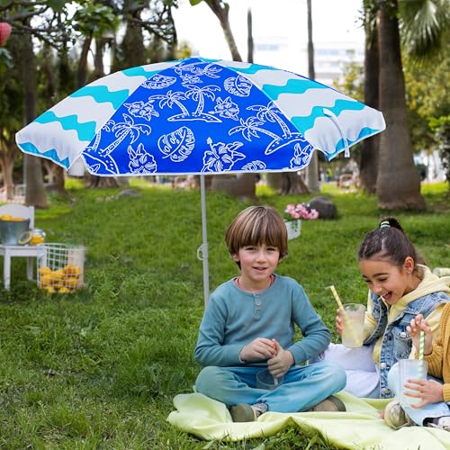 5ft Beach Umbrella for Sand and Water Table M6641