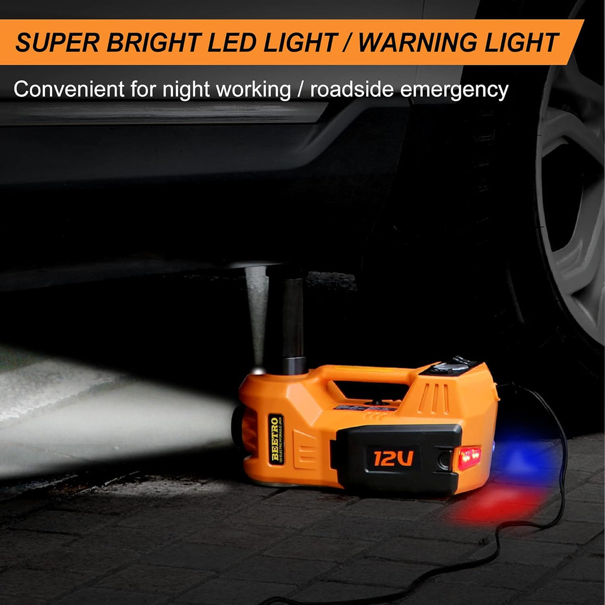 4 in 1 Electric Hydraulic Car Jack 3 Ton with Tire Inflator Pump and Electric Wrench Q358926
