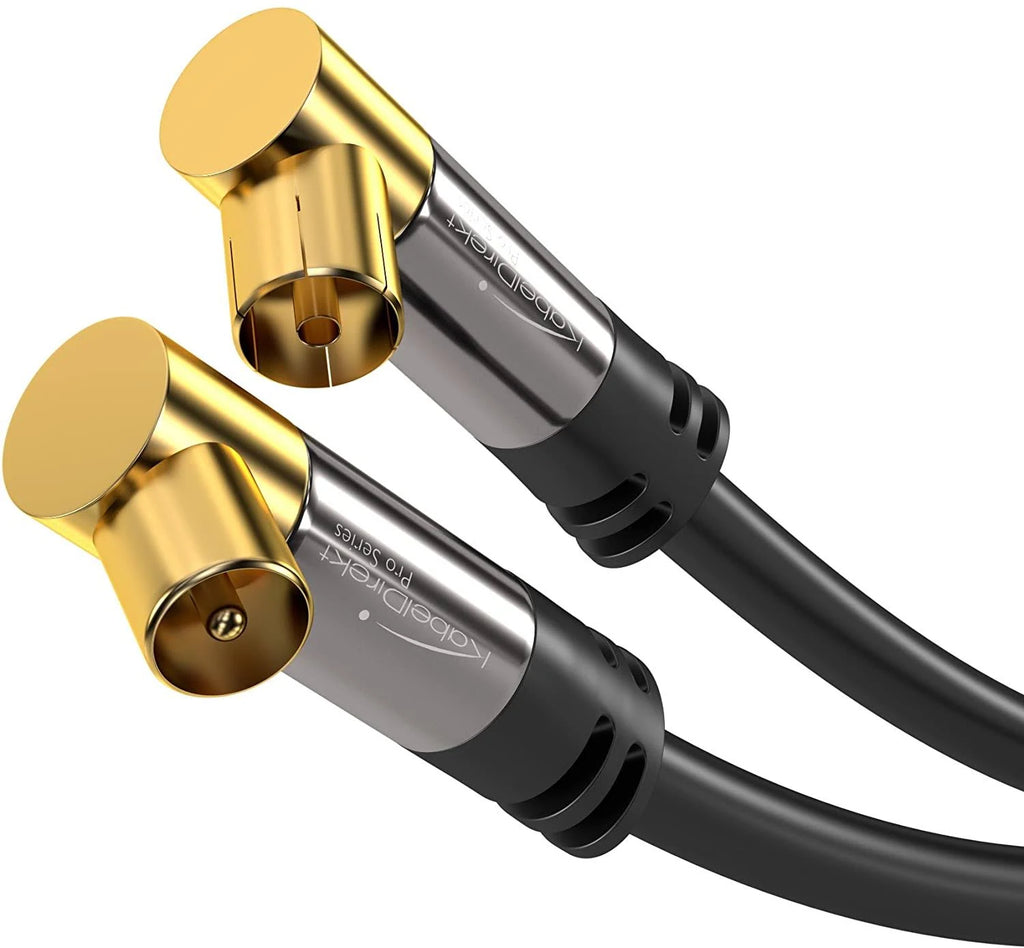 12.5M Coaxial Antenna Cable with Angle 90° (Male to Female, 75 Ohm) C611
