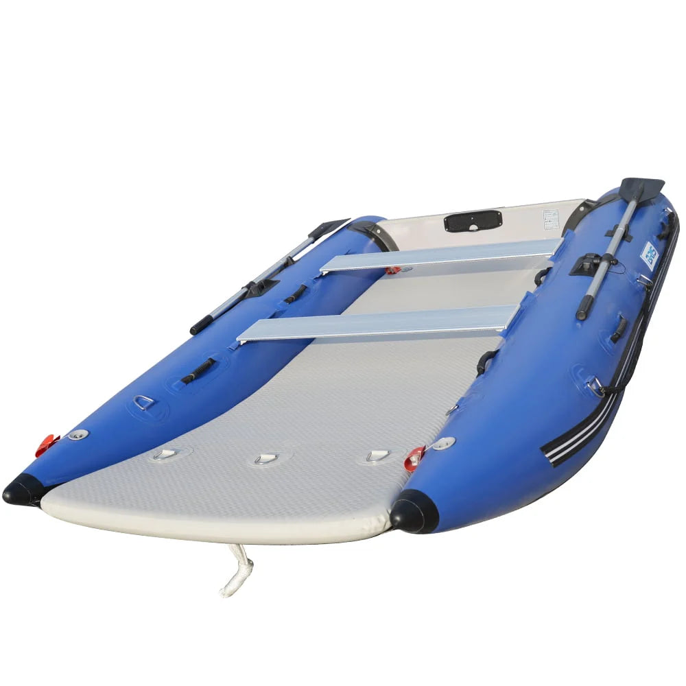 11 ft Inflatable Catamaran Boat Blue F166