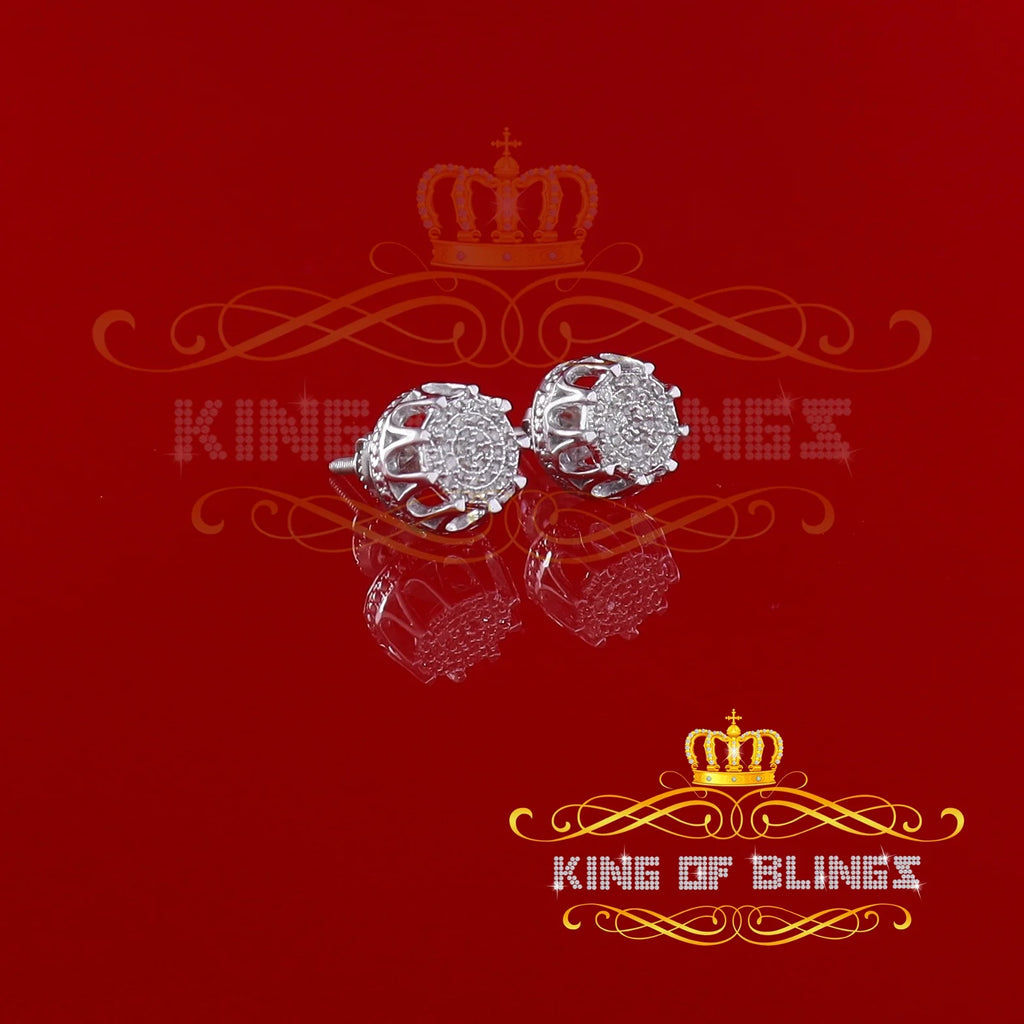 925 Sterling Silver Diamond Stud Earrings S91132