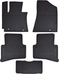 Black Rubber Car Floor Mats 3 Row Set I354
