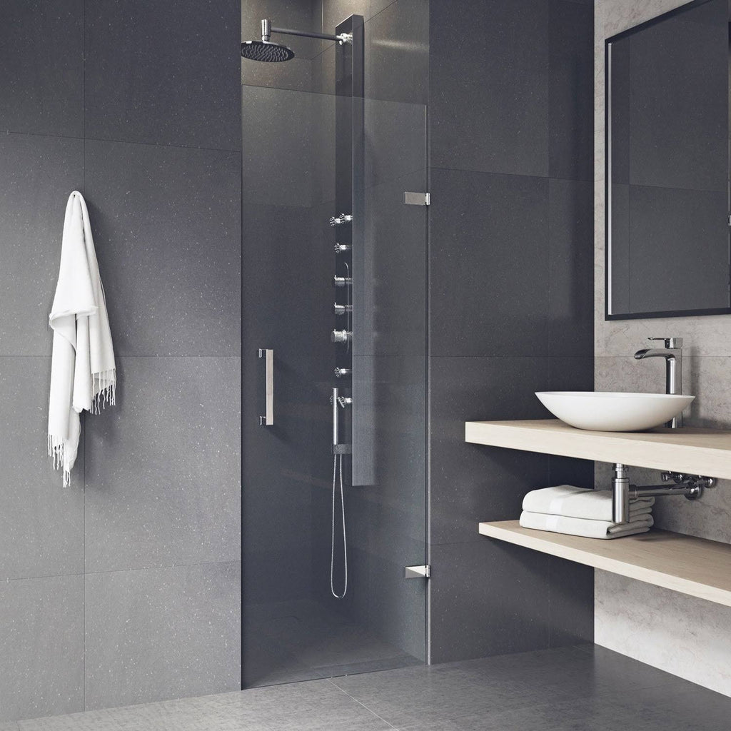 24-Inch Adjustable Frameless Shower Door E414