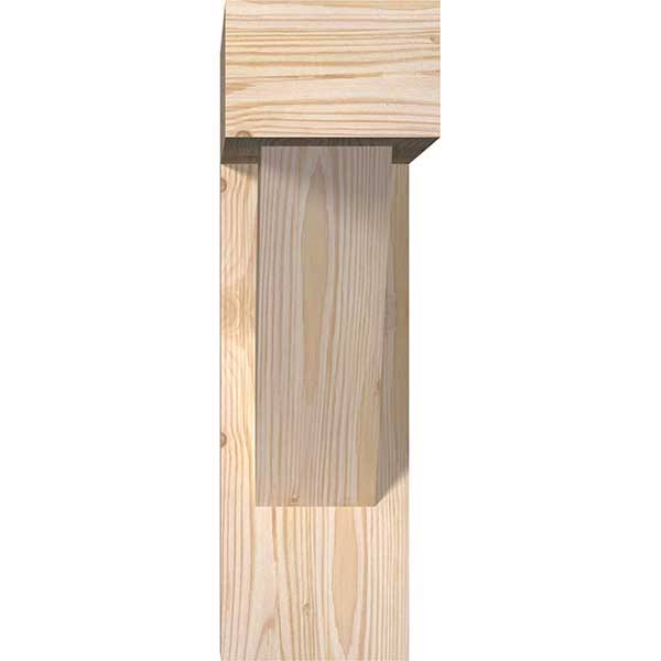 Traditional Block Smooth Bracket with Offset Brace, Douglas Fir K7206