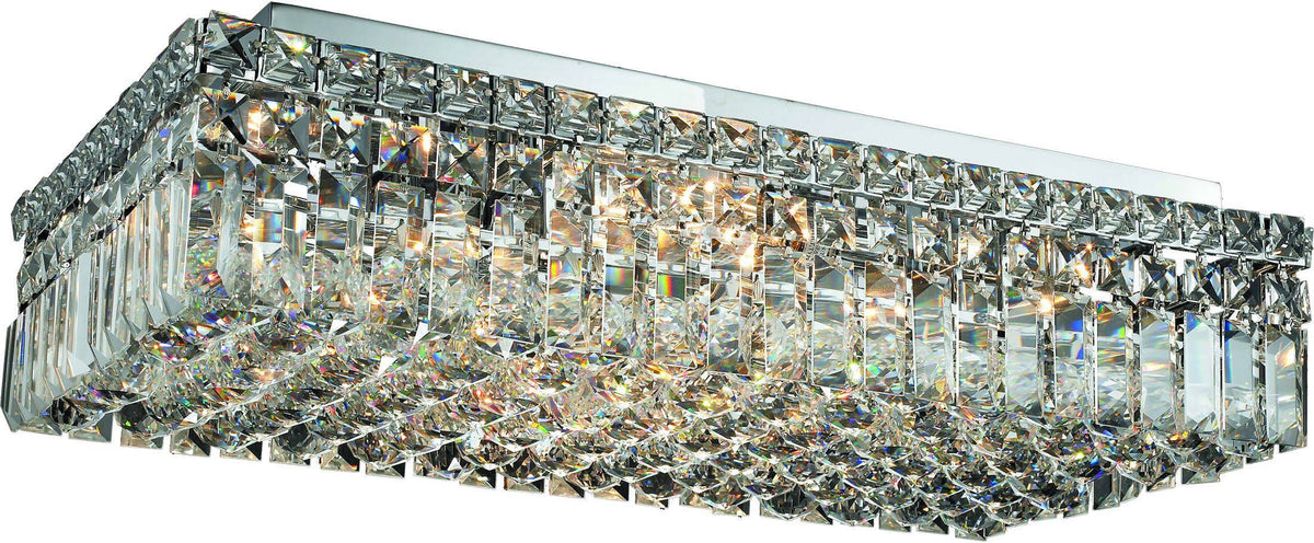6 Light Chrome Flush Mount Cut Crystal I842970