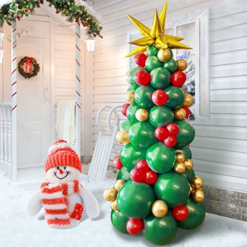 Green Red Golden Christmas Balloon Garland Arch Kit U6540