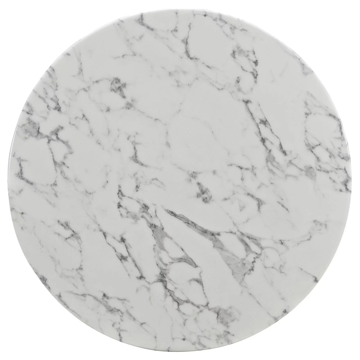 Round Artificial Marble Dining Table in White D78147