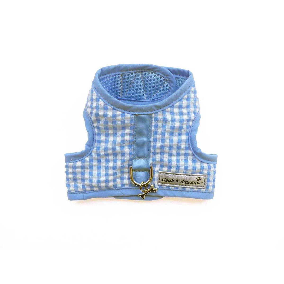 Gingham Dog Harness Vest Z6429