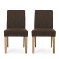 Dark Brown Upholstered Dining Chair, Set of 2 Z102