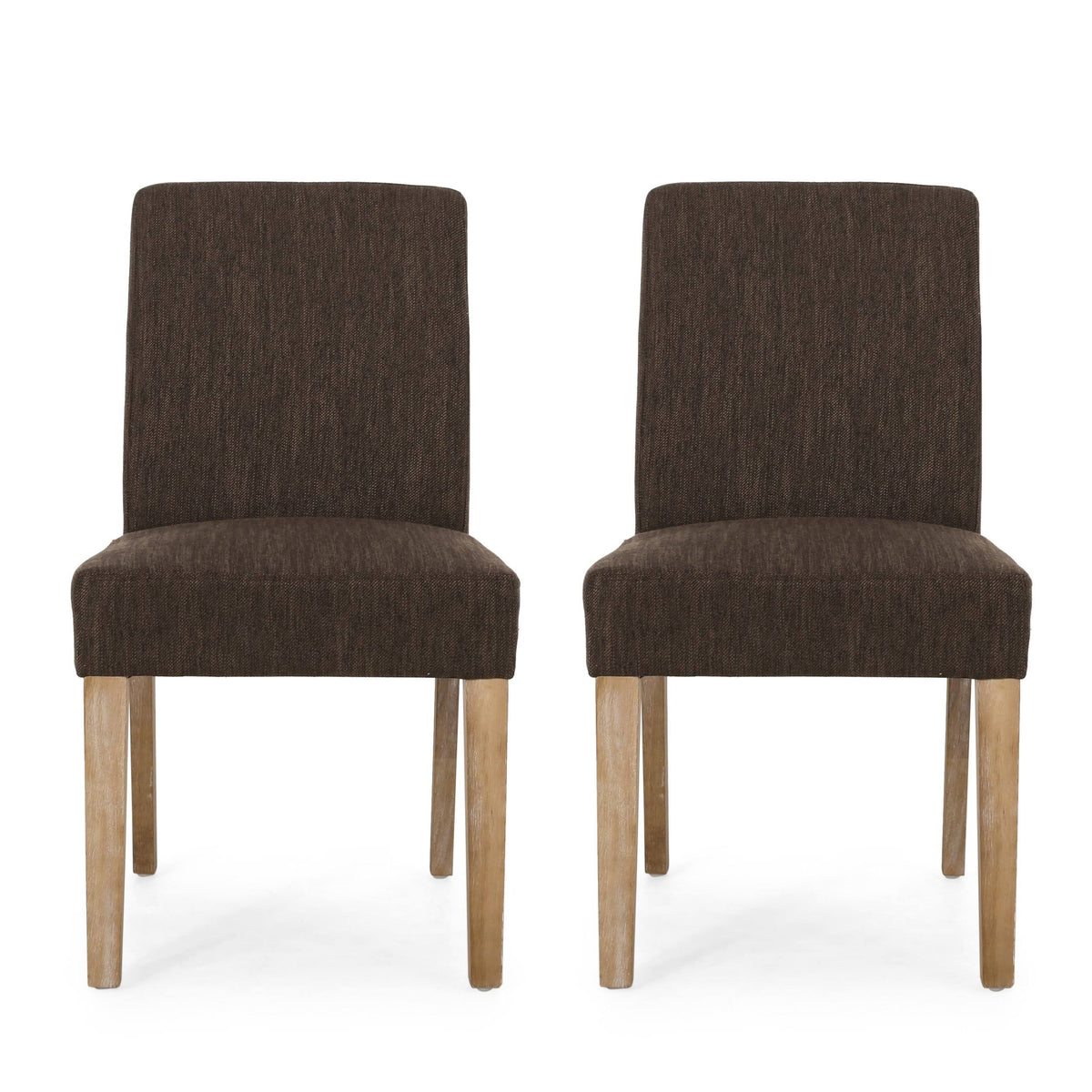Dark Brown Upholstered Dining Chair, Set of 2 Z102