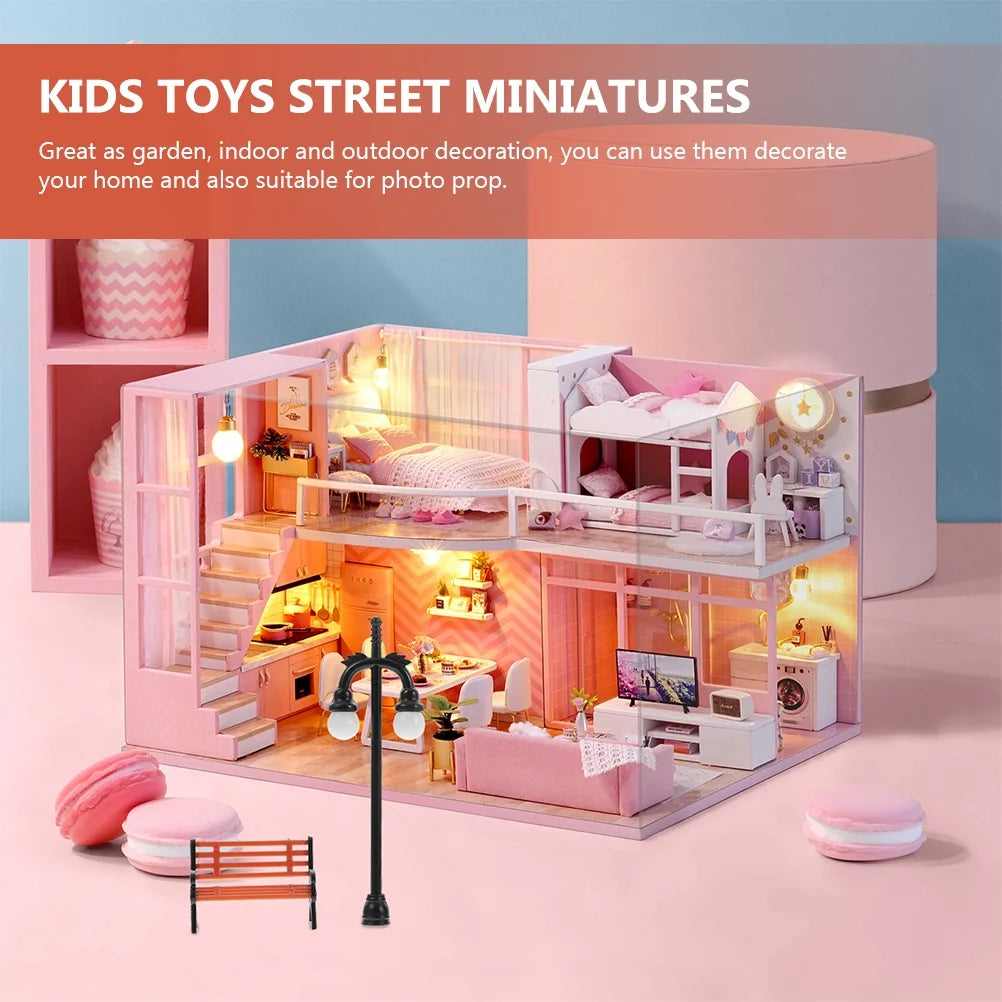 18 Pcs Mini Street Lamp Ornaments P871