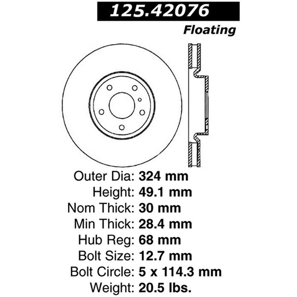 High Carbon Brake Rotor A4476