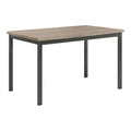 30" Metal Dining Table with Wooden Top P4111