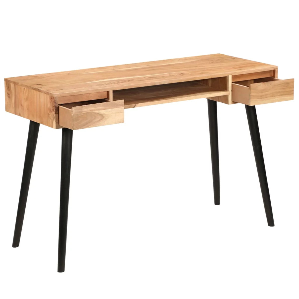 Acacia Wood Writing Table with 2 Drawers and Shelf T37871