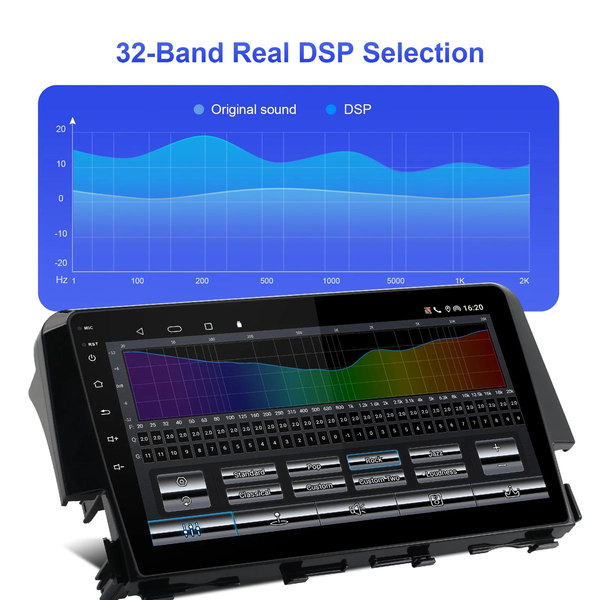 9 Inch Touchscreen Double Din Car Stereo with Wireless Carplay Android Auto Backup Camera Y176