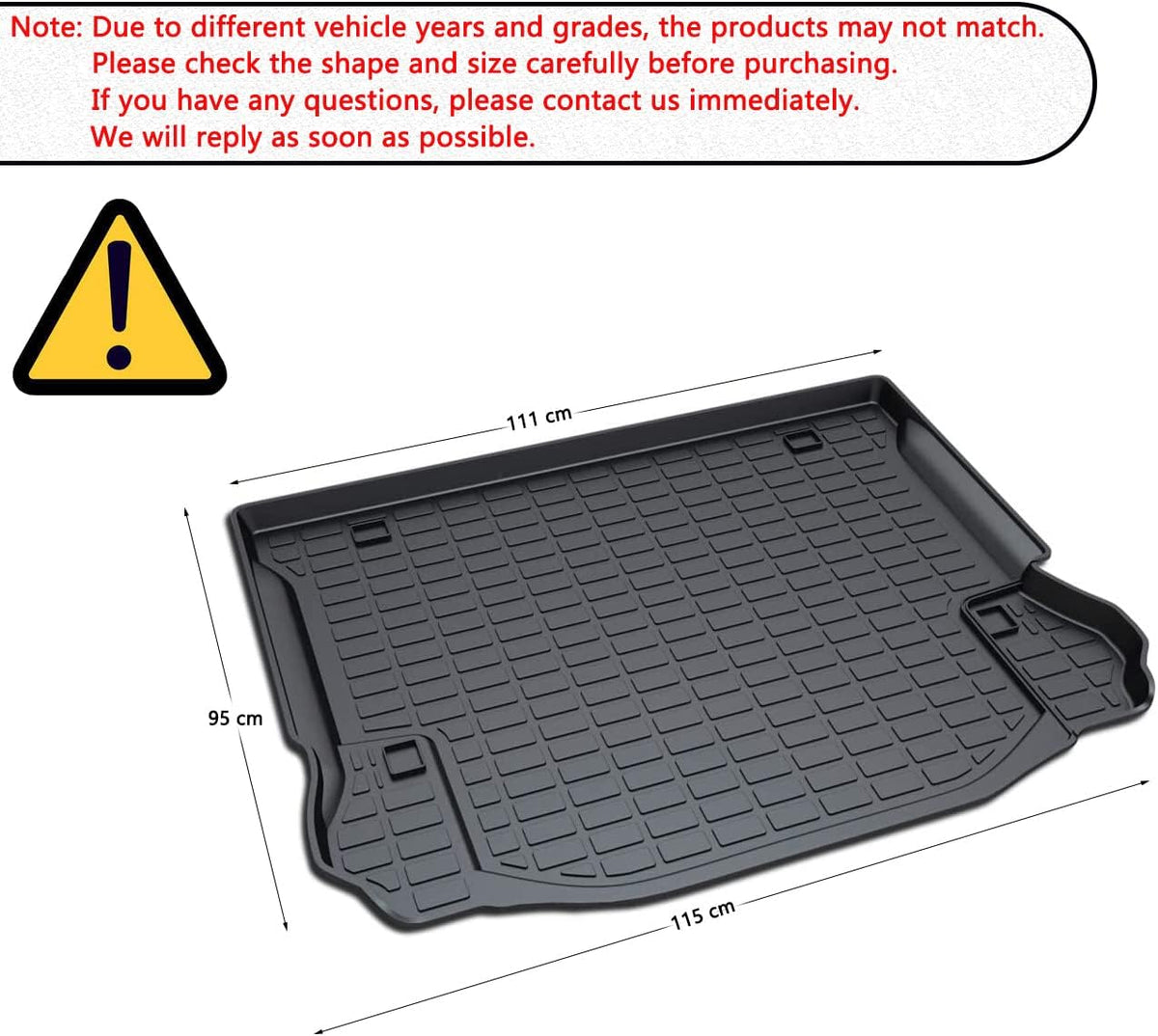 Custom Fit TPO Waterproof Rear Cargo Tray Trunk Floor Mat Protector R626
