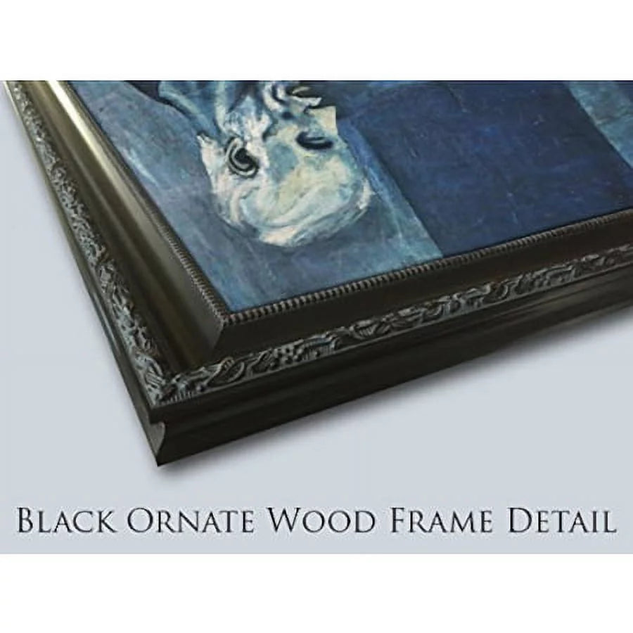 Black Ornate Wood Framed Art Print Z870
