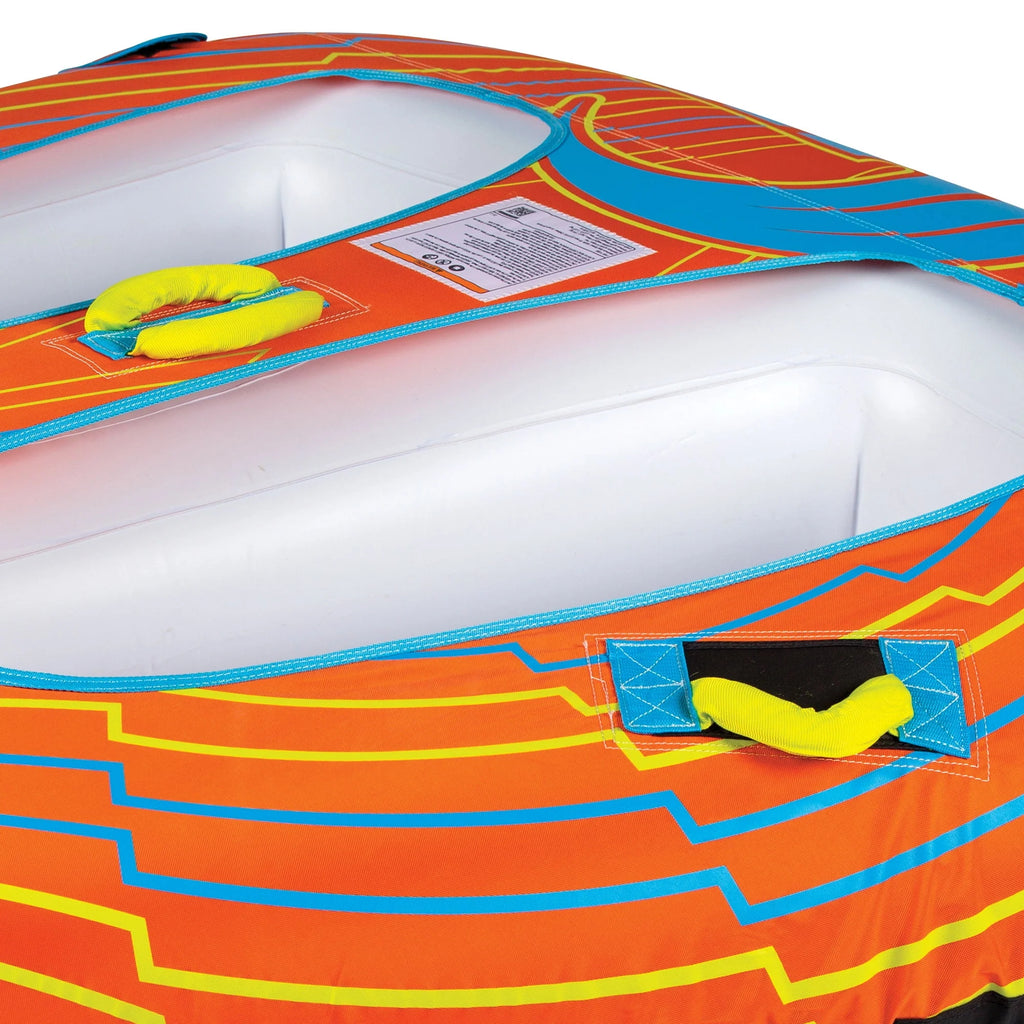 Orange 2 Rider Inflatable Towable Inner Tube L28281