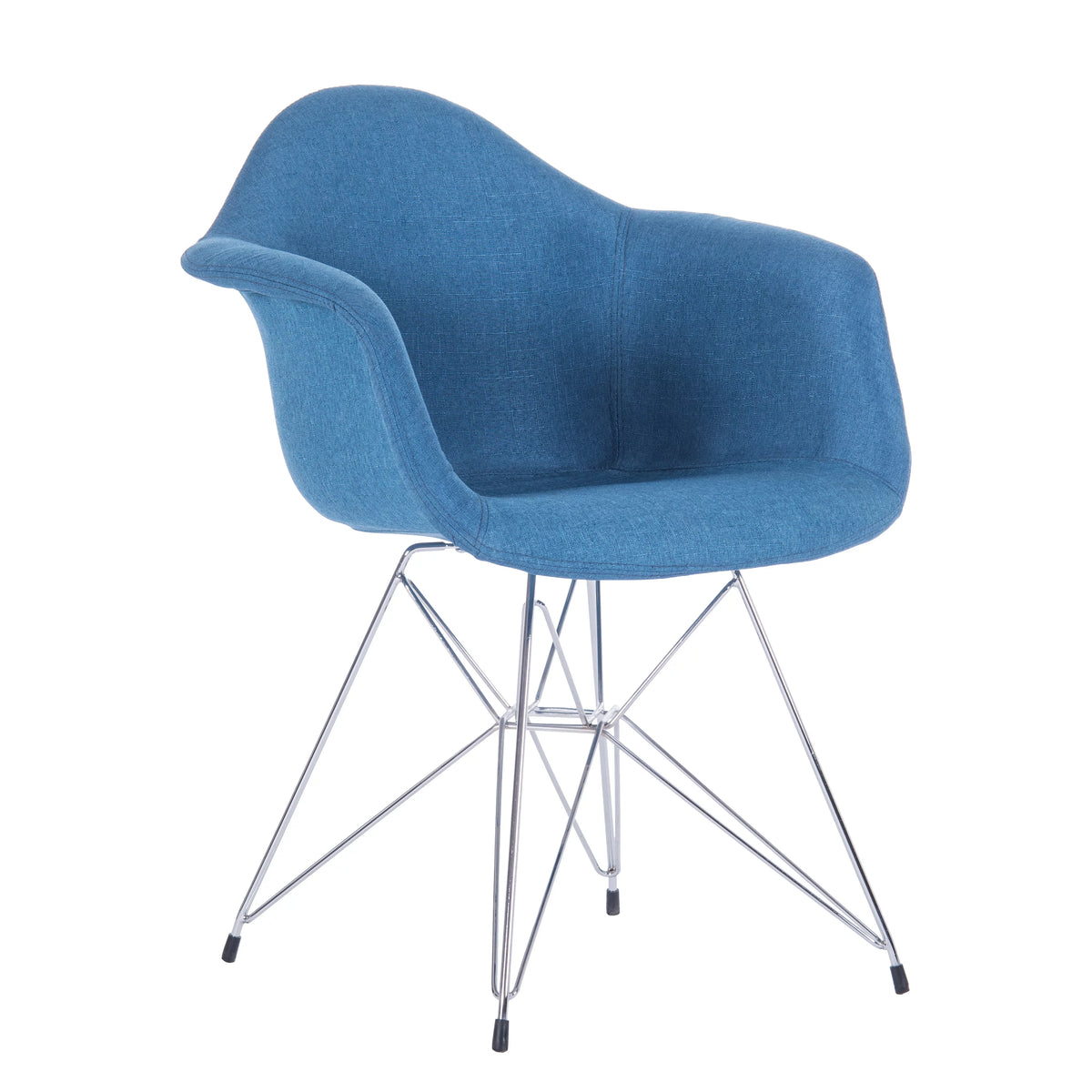Blue Fabric Upholstered Dining Chairs Set of 2 with Arms T850363