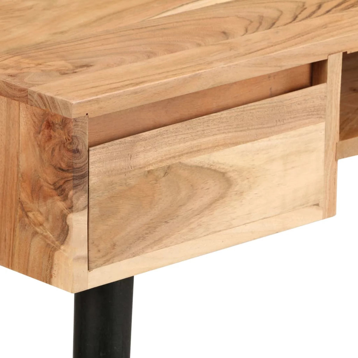 Acacia Wood Writing Table with 2 Drawers and Shelf T37871