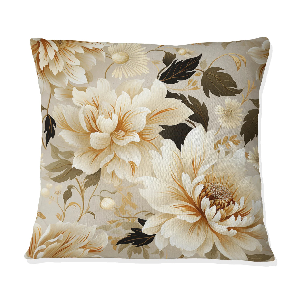 Floral Printed Throw Pillow S2602