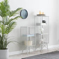 Gray 2 Piece Metal Standard Bookcase Set M247